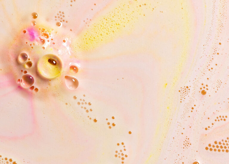 orange, pink and yellow bath art background